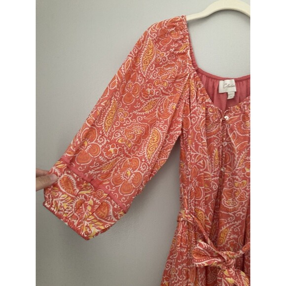 Cleobella Grace Mini Dress Blossom Block Print Pink SMALL Women’s - Picture 3 of 13